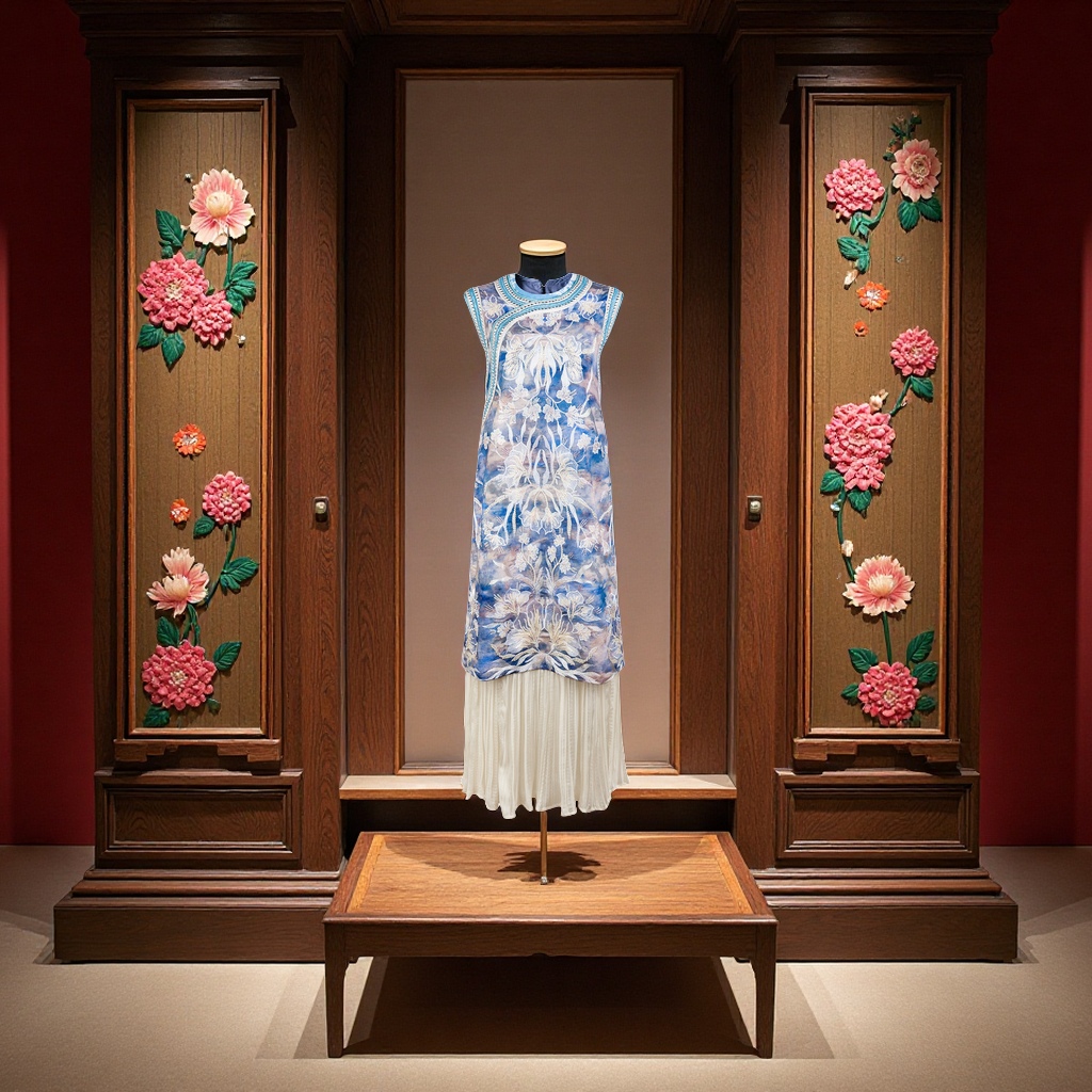 The new Chinese-style dress of 2025, with its heavy embroidery vest and cheongsam, exudes a sense of high-end elegance Item Picture