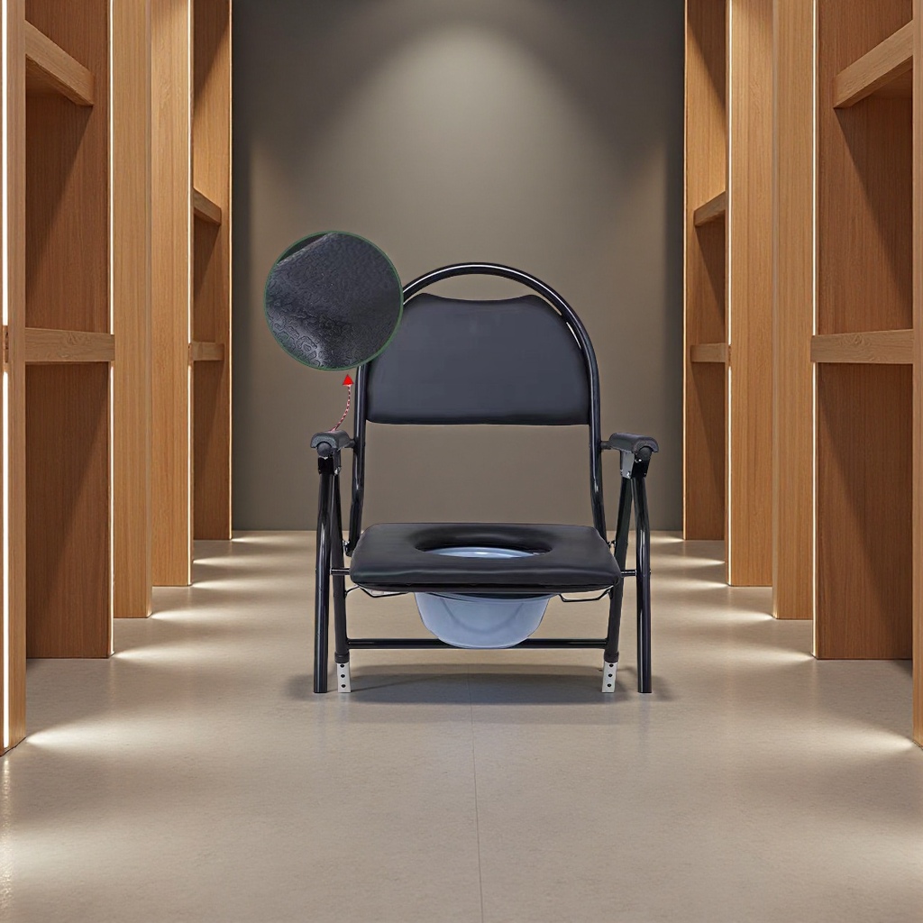 Elderly people's toilet chairs, household mobile toilets for paralyzed elderly people, bath chairs, folding chairs, fecal chairs, health care equipment accessories Specification drawing