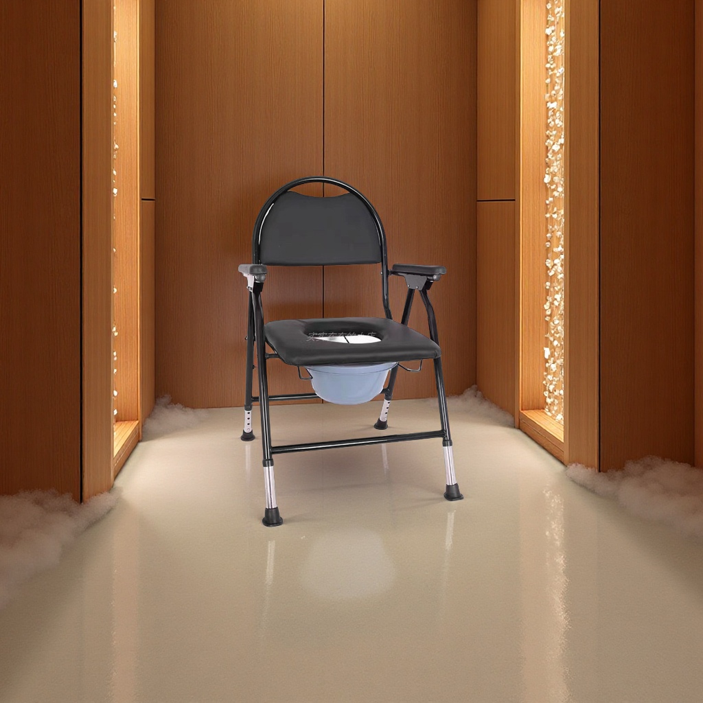Elderly people's toilet chairs, household mobile toilets for paralyzed elderly people, bath chairs, folding chairs, fecal chairs, health care equipment accessories Item Picture