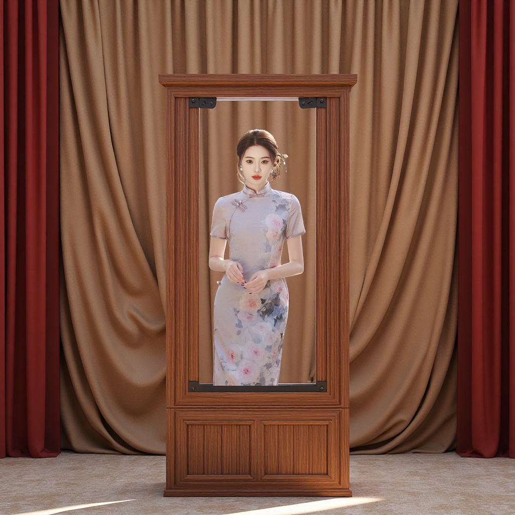 国潮仟金公主双层提花丝绸修身显瘦气质改良年轻款长款走秀旗袍连衣裙