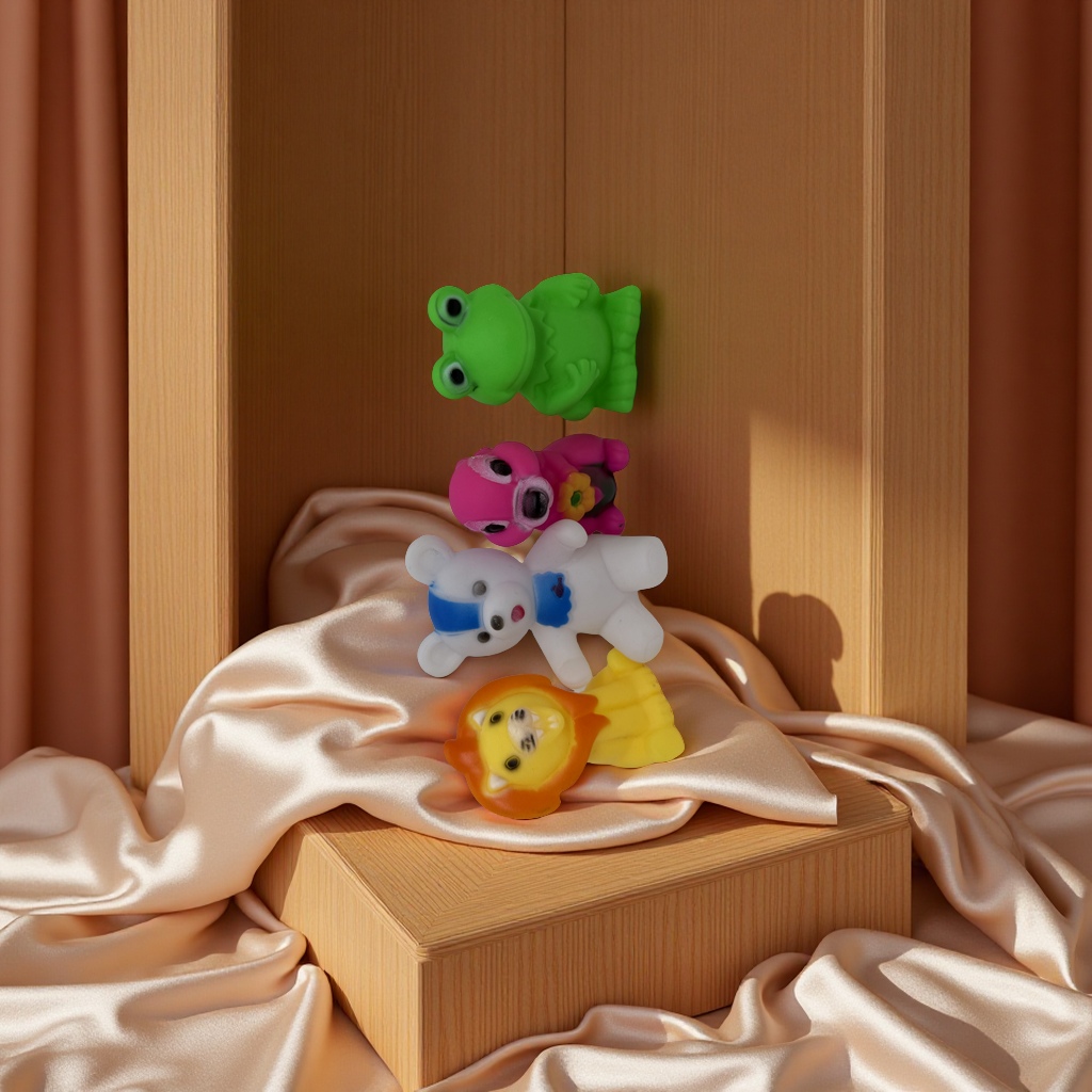 婴幼儿搪胶洗澡玩具 可爱造型趣味互动 安全材质宝宝洗澡必备玩具细节图