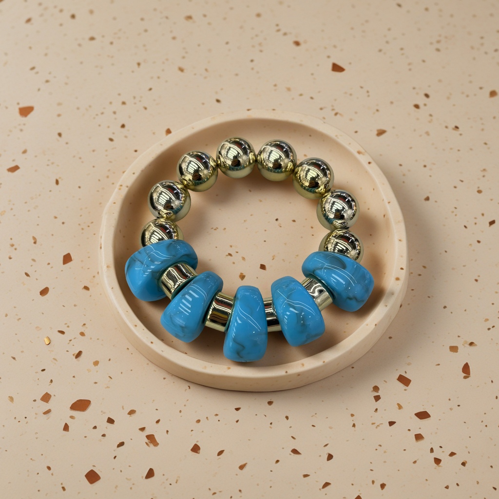 2025年新款彩色弹力线混色手链 跨境爆款时尚潮流饰品 男女通用