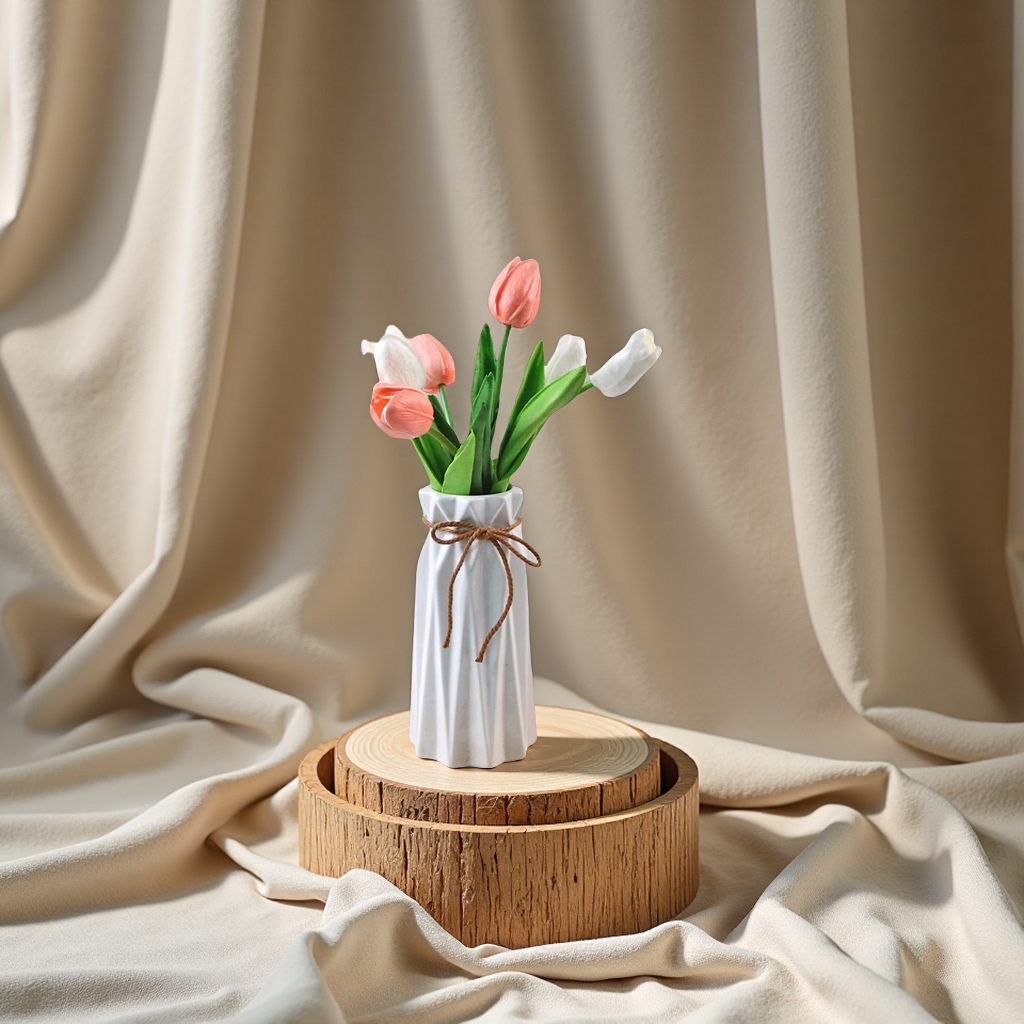 PU tulip simulation hand feel flower home decoration ornaments, wedding photography props, artificial flower simulation plant wholesale Item Picture