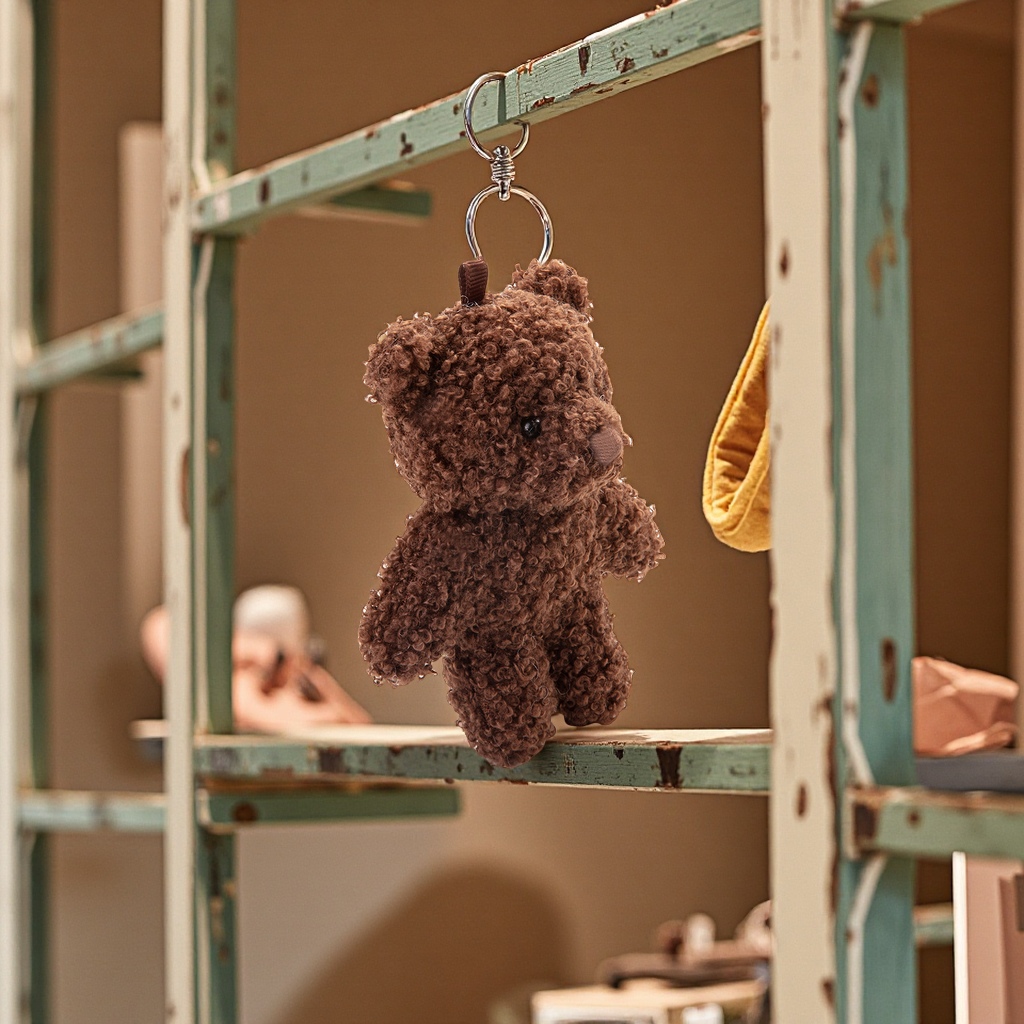 新款卡通可爱卷毛泰迪熊公仔挂件 创意钥匙扣包包挂件 饰品衣服鞋子配饰