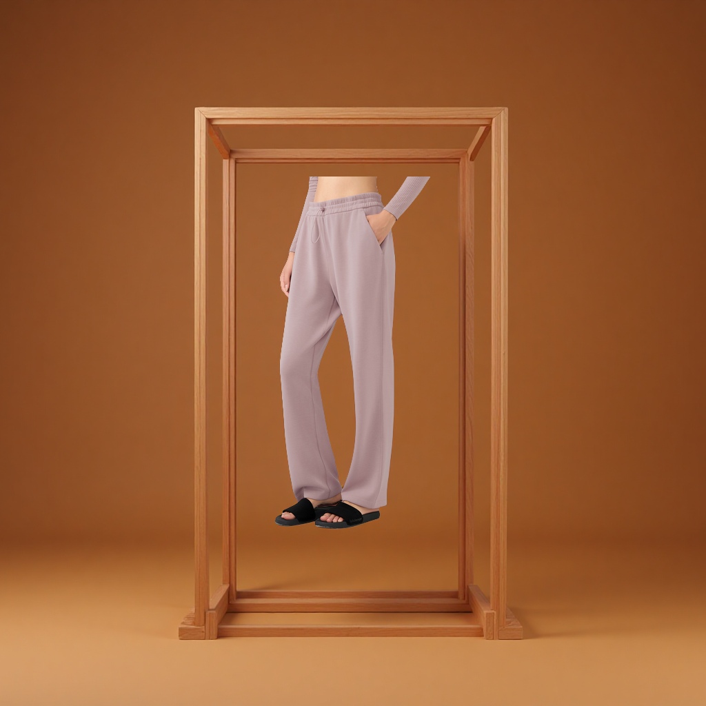 休闲裤女秋冬高腰垂感显瘦亲肤直筒裤宽松百搭阔腿运动长裤DAW167