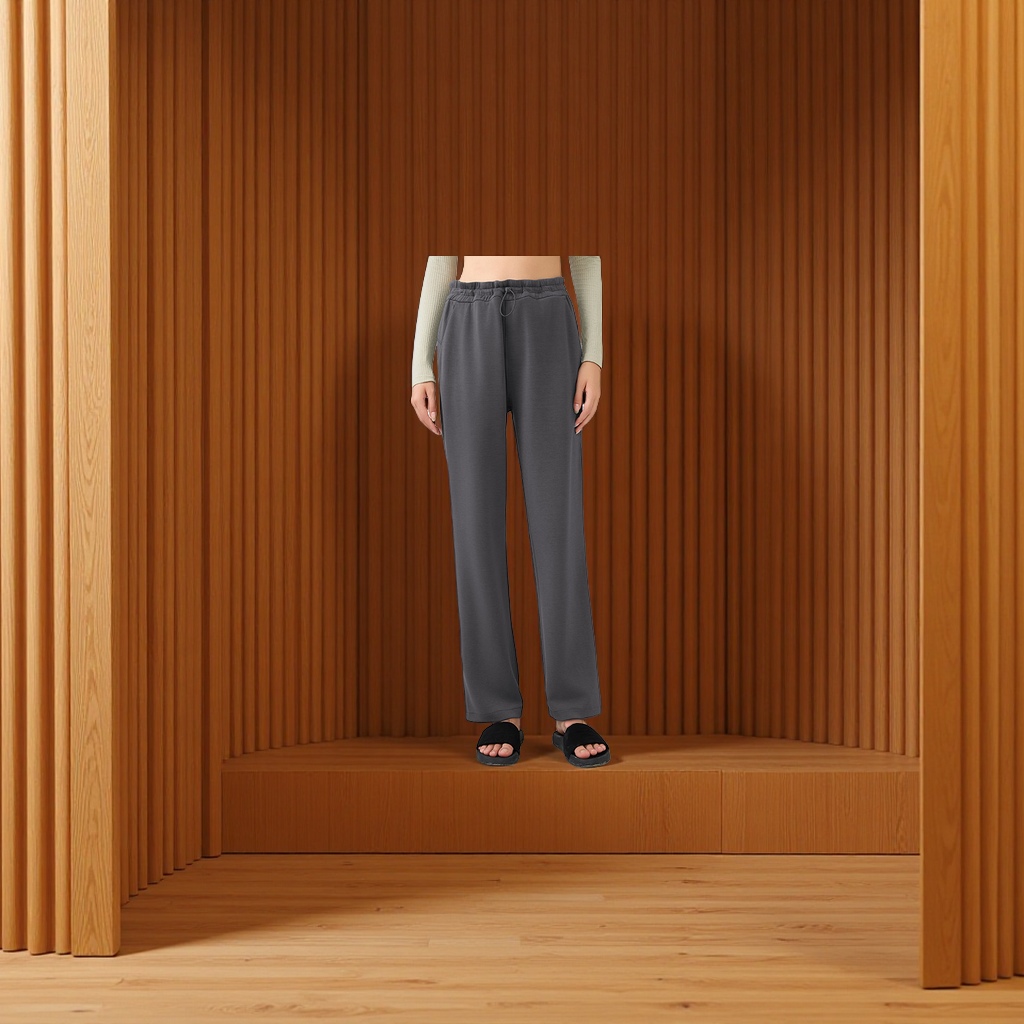 Casual pants for women in autumn and winter: High-waisted, slimming, skin-friendly, straight-leg, wide-leg sport pants. Loose and versatile DAW167 Item Picture
