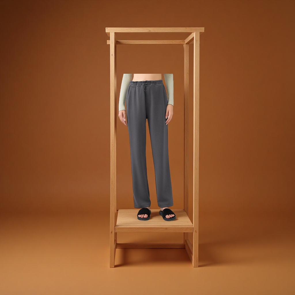 High-waisted, slimming and skin-friendly sportswear casual pants for autumn and winter, loose and versatile straight-leg wide-leg pants DAW167 Item Picture