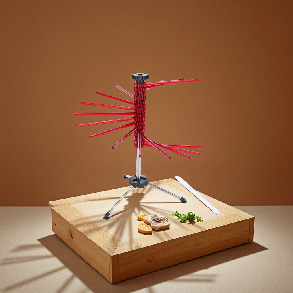 Factory direct supply Italian manual folding noodle drying rack, noodle picking rod, kitchen small tool, rotating noodle hanging rack, great helper for resting noodles Application Scenario