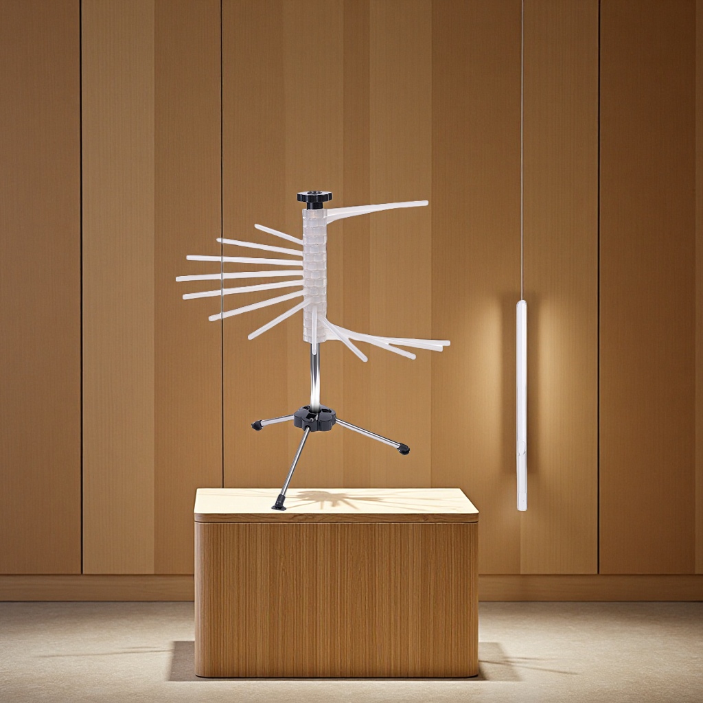 Factory direct supply Italian manual folding noodle drying rack, noodle picking rod, kitchen small tool, rotating noodle hanging rack, great helper for resting noodles Item Picture