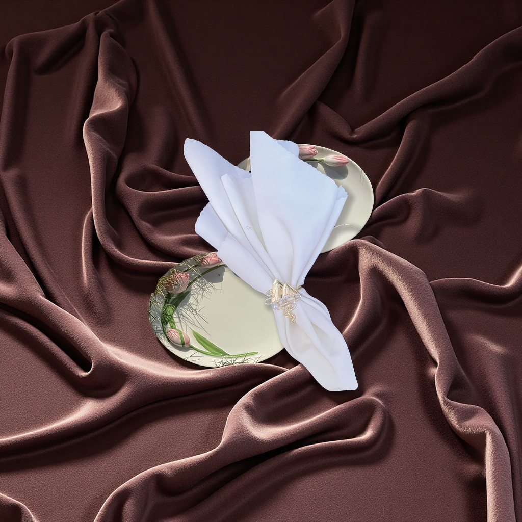 New alloy Qianli Jiangshan napkin ring screw fine diamond napkin buckle table decoration festival hotel table setting napkin ring fixed buckle details Picture