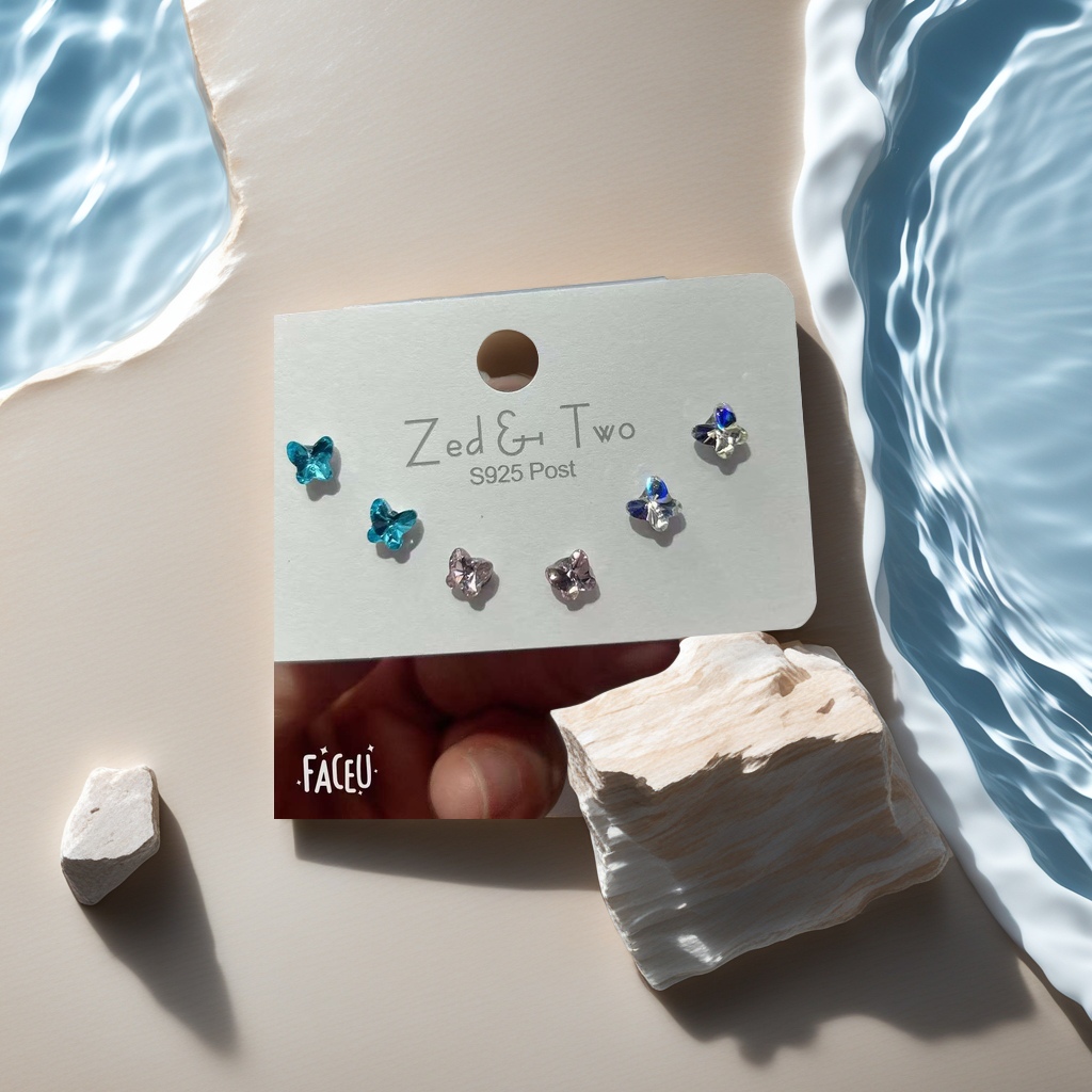 新欧时尚流行蝴蝶🦋流行三对装新欧时尚耳钉美丽不止一点点新欧时尚饰品