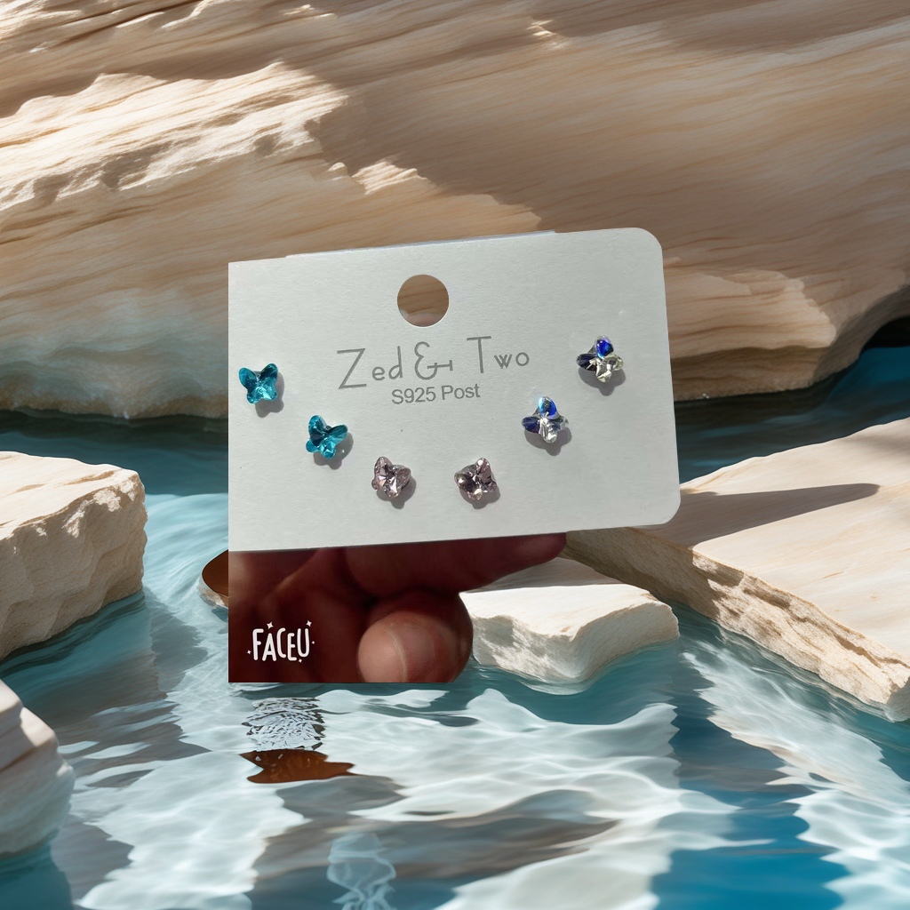 New European fashion trendy butterfly 🦋 trendy three pairs new European fashion stud earrings beautiful more than a little new European fashion accessories Application Scenario