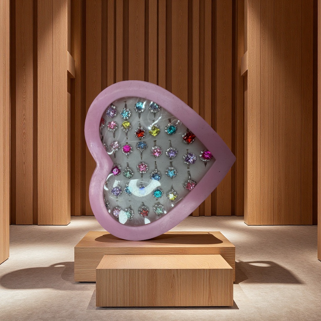 儿童公主戒指可爱时尚饰品女孩生日礼物卡通造型指环多款任选