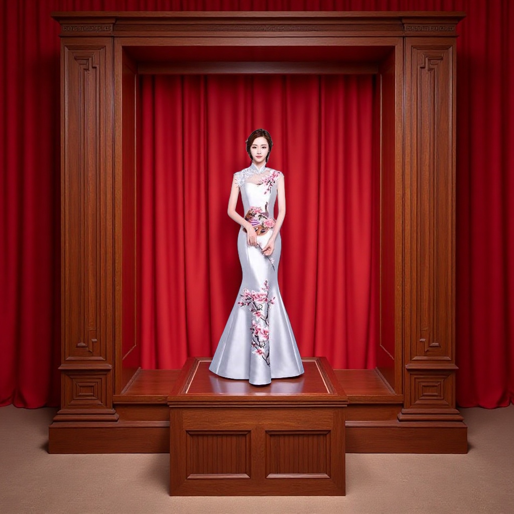 New Chinese-style retro embroidered red slimming long cheongsam fashionable banquet bride's toasting dress