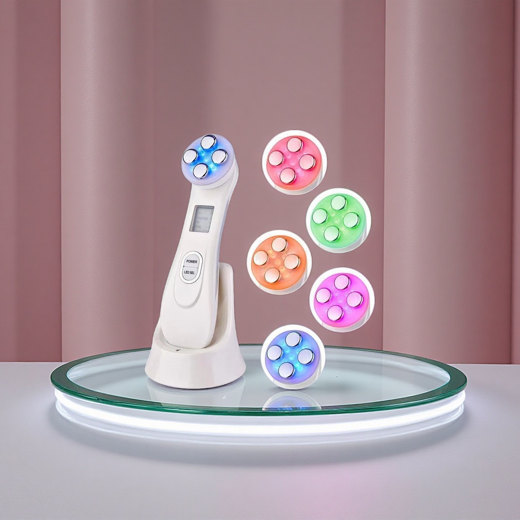 跨境热卖脸部美容仪EMS微电流导入仪提拉紧致光子嫩肤LED抗皱美容导入仪