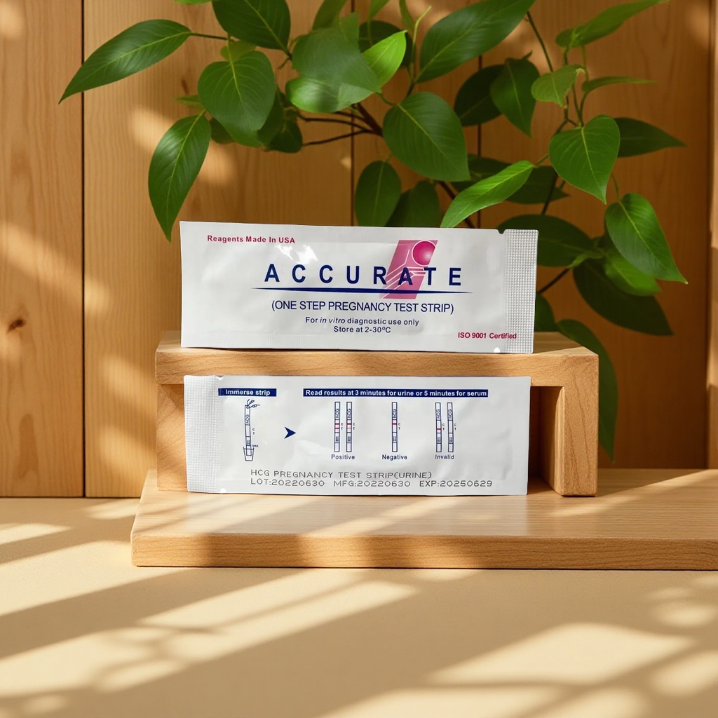 ACCURATEHCG外贸验孕条验孕卡快速检测早早孕试纸盒 家用便捷孕产用品