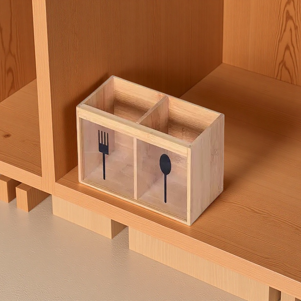 竹质筷笼厨房餐具筷篓筷勺收纳盒家用沥水筷子筒餐厅批发