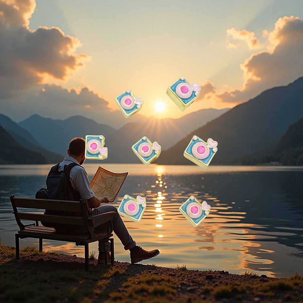 18K真金电镀滴油法蓝彩吊坠配件 时尚精致工艺饰品DIY材料细节图