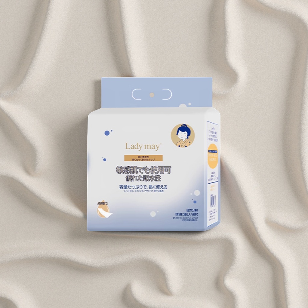 日本Ladymay抽取式超大洗脸巾 柔巾卷 干湿两用洁面巾柔软亲肤