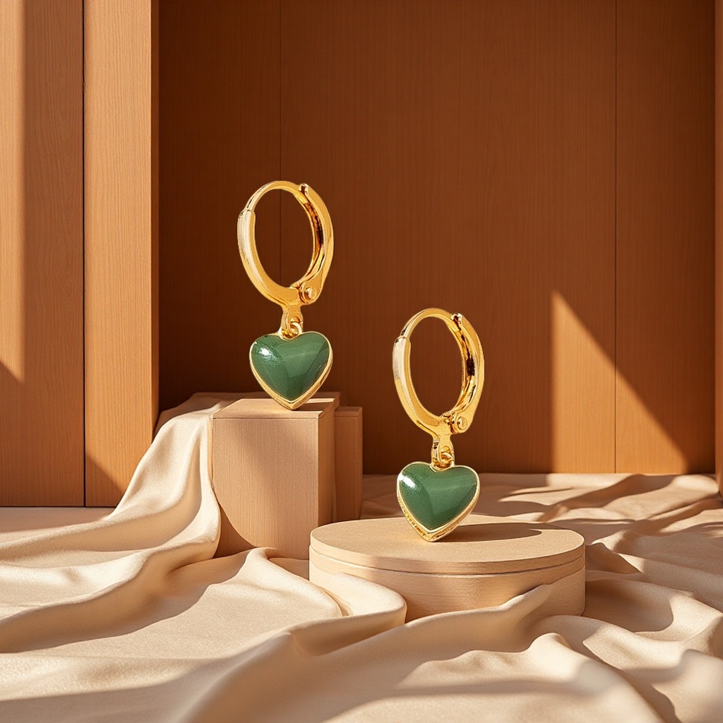 耳环白底实物图