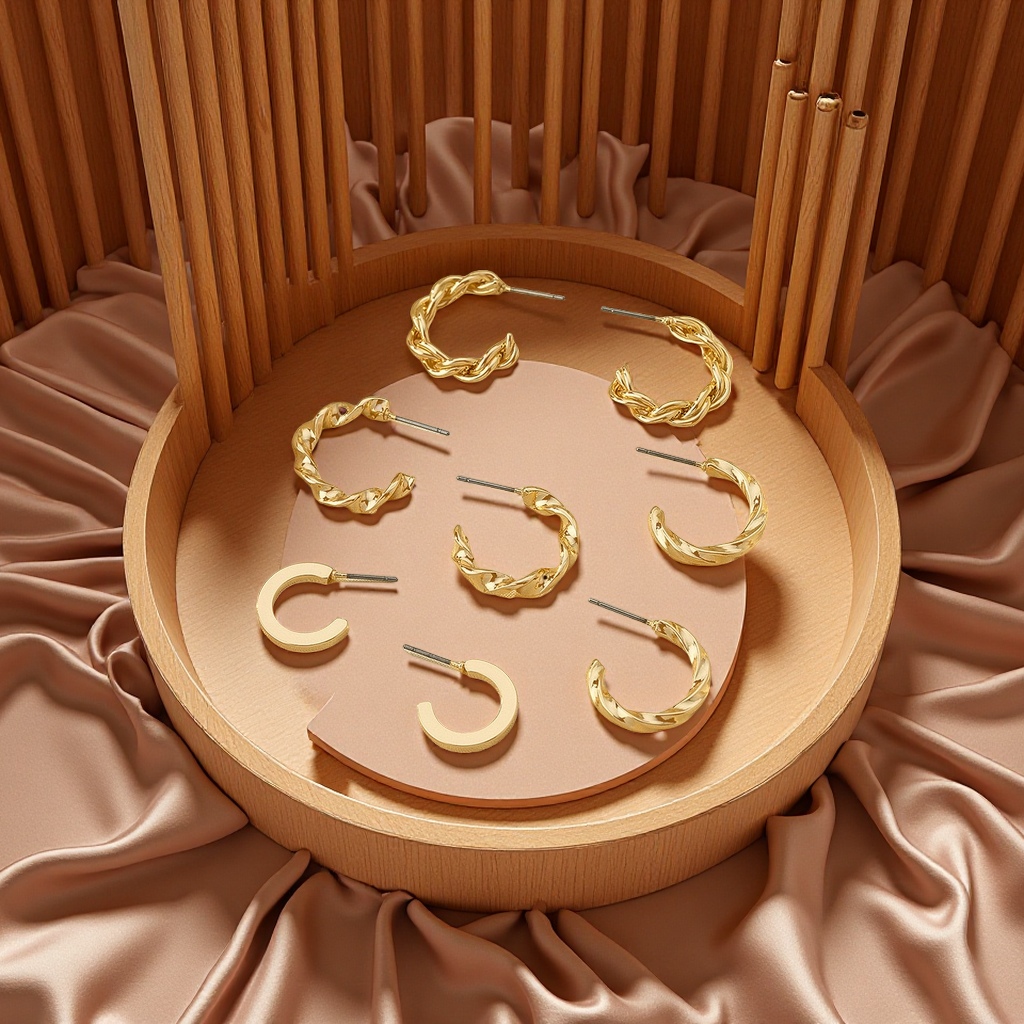 韩版时尚合金耳环 简约百搭气质耳饰 个性潮流轻奢配饰 女士礼物