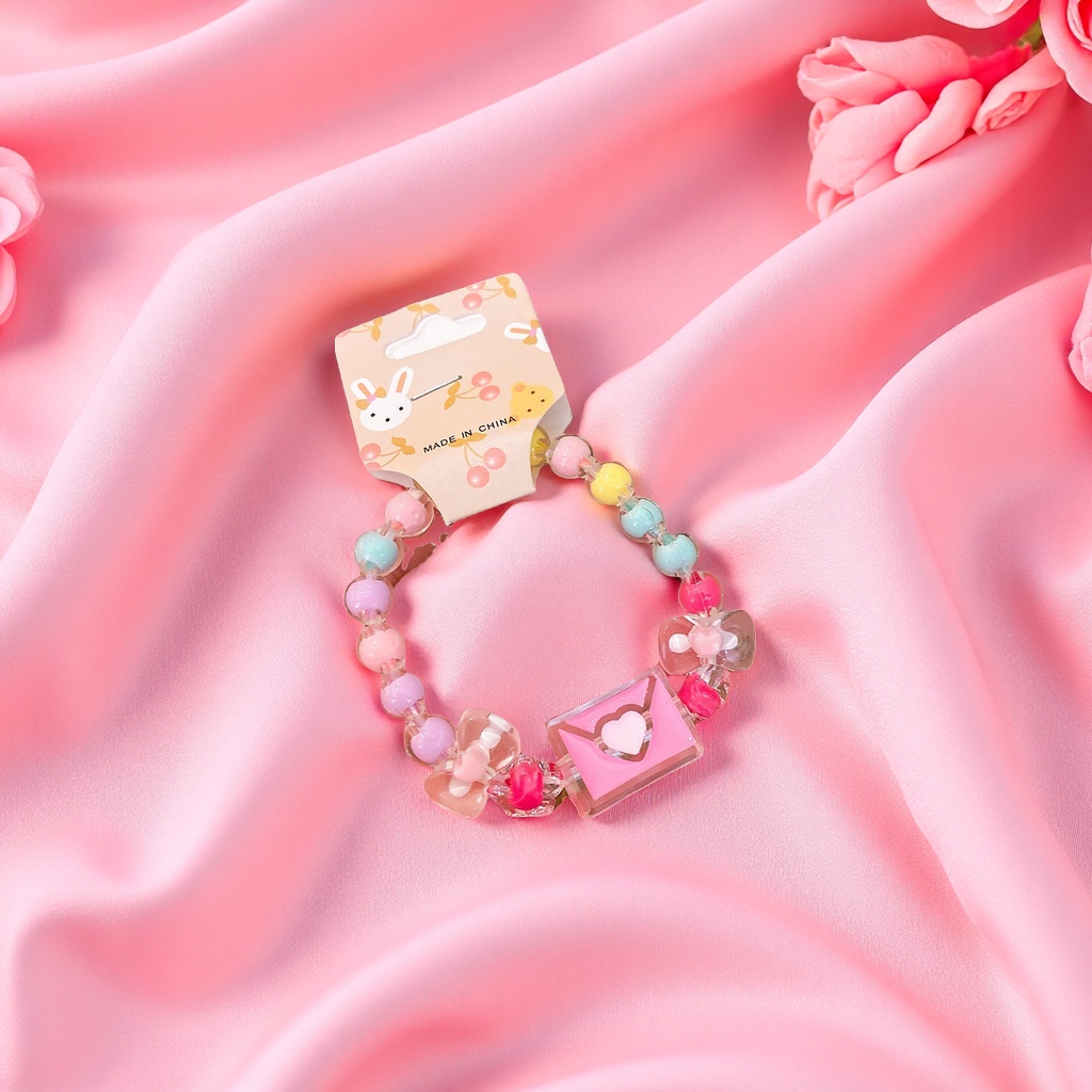 Cartoon children's bracelet, princess jelly color beaded, cute baby bracelet, student jewelry and accessory bracelet Item Picture