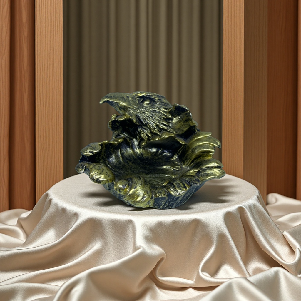 创意标题：  复古树脂烟灰缸 手工雕刻家居装饰 个性创意防风便携烟灰缸树脂工艺品1