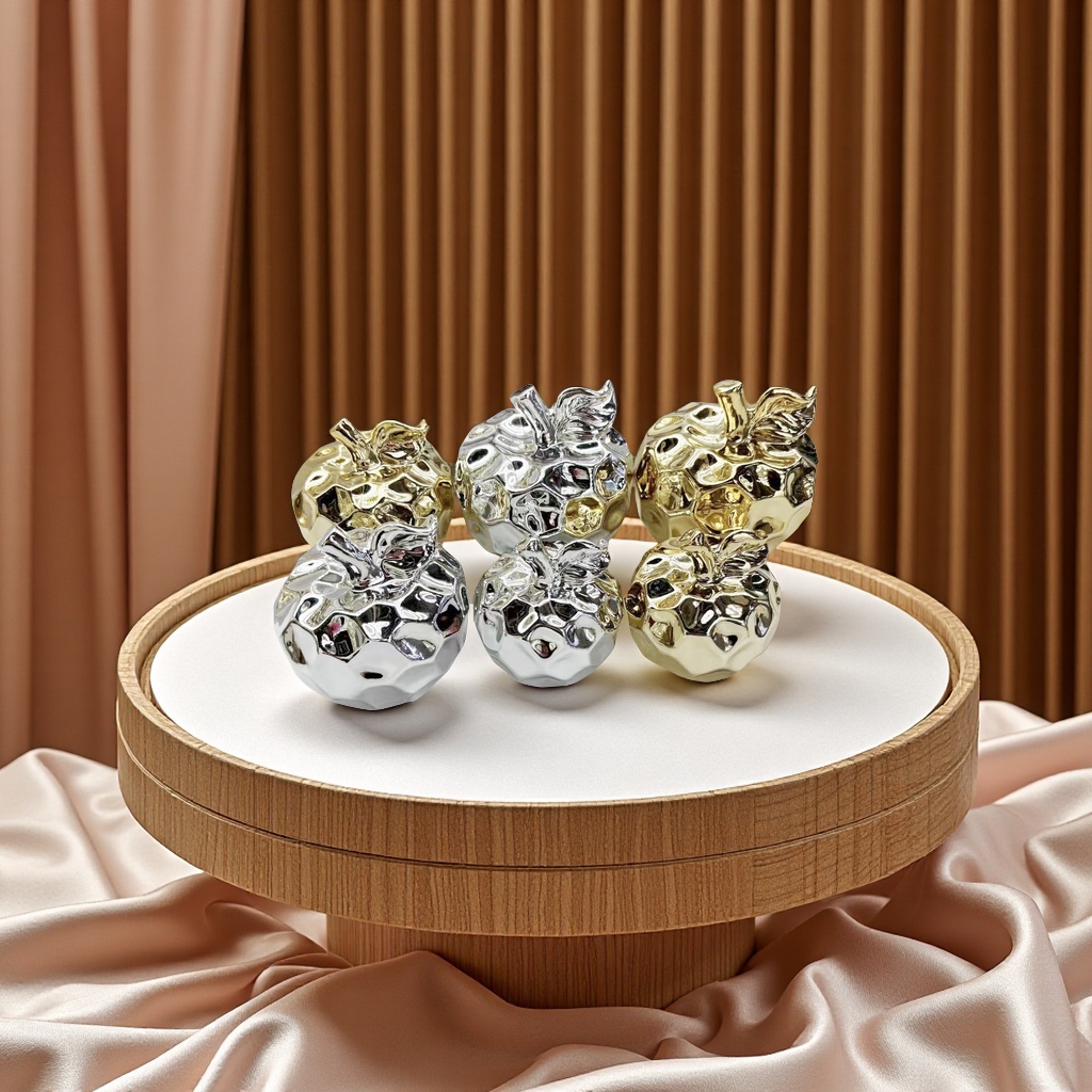 Easter Bunny ceramic small ornaments, home decoration creative gifts, handicrafts, table decorations, apple, pear and pinecone ornaments Specification image