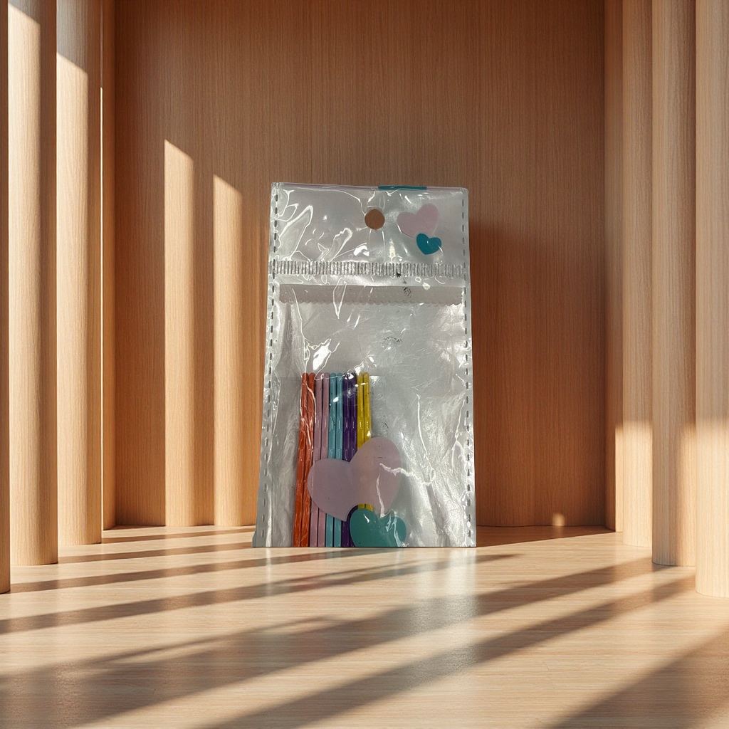 小袋彩色一字夹5.5cm 发夹头饰固定夹简约耐用款式多样细节图