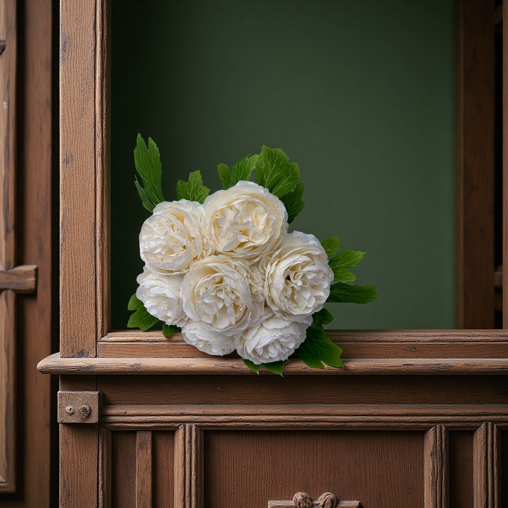 The 7-head tube peony flower is an ornamental plant for courtyard decoration, easy to maintain and blooms all year round details Picture