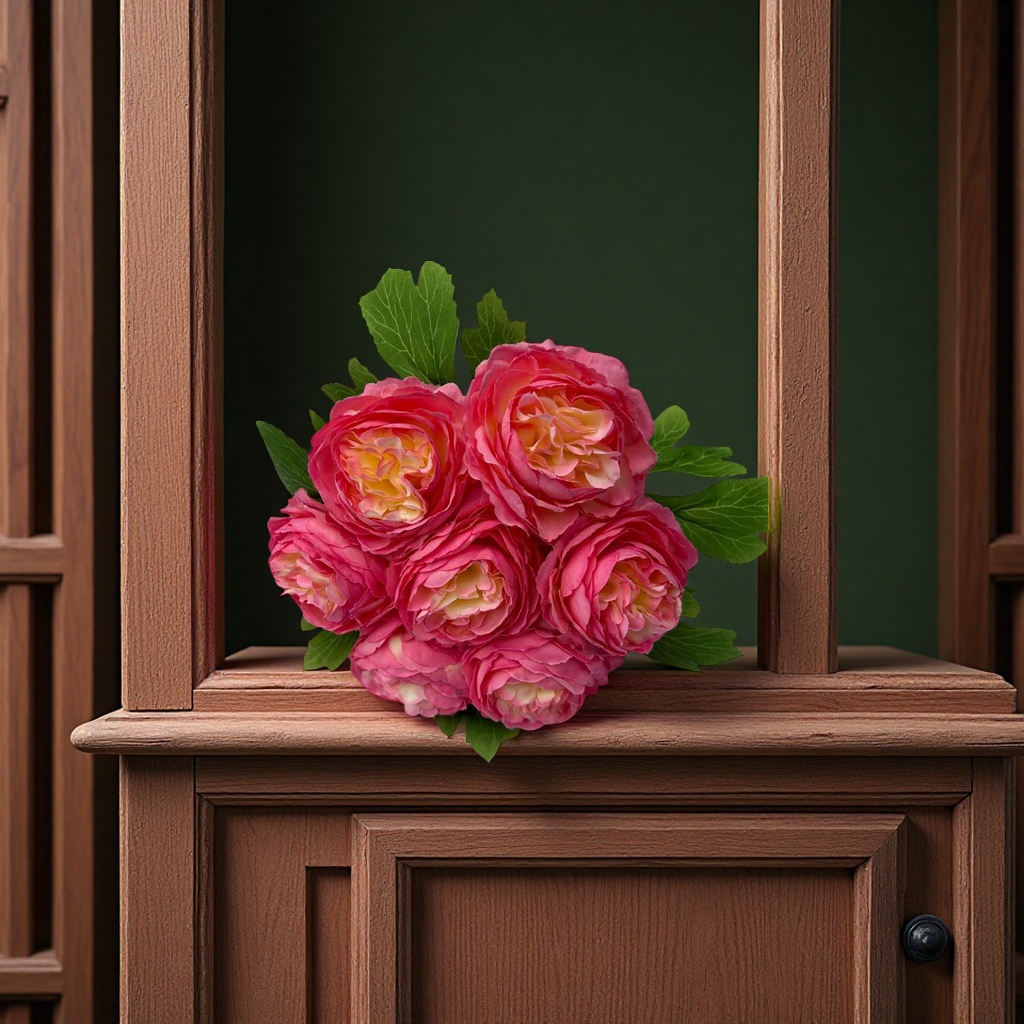 The 7-head tube peony flower is an ornamental plant for courtyard decoration, easy to maintain and blooms all year round Specification image