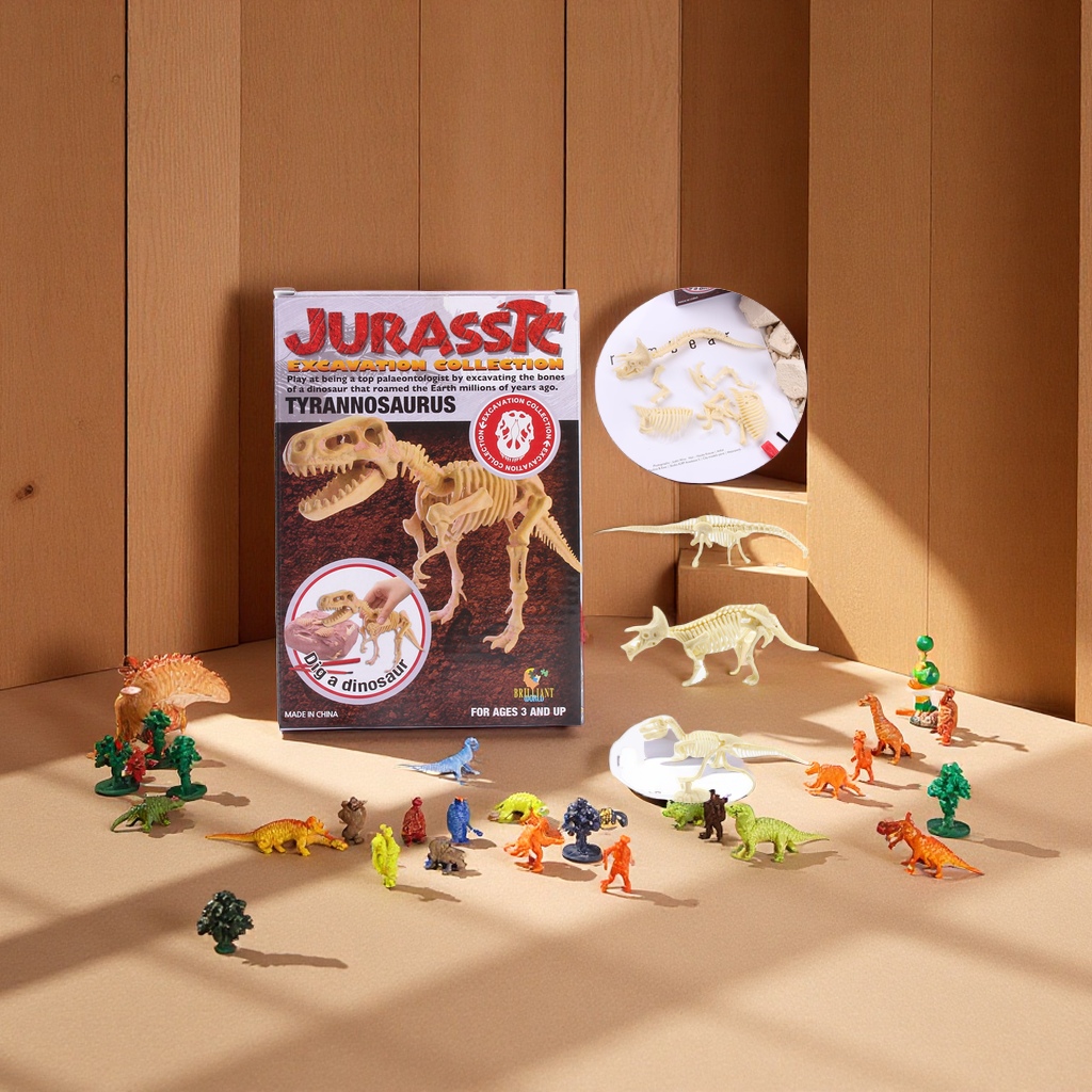 厂家直销创意可拼接考古玩具恐龙 儿童益智仿真挖掘科教地摊热卖