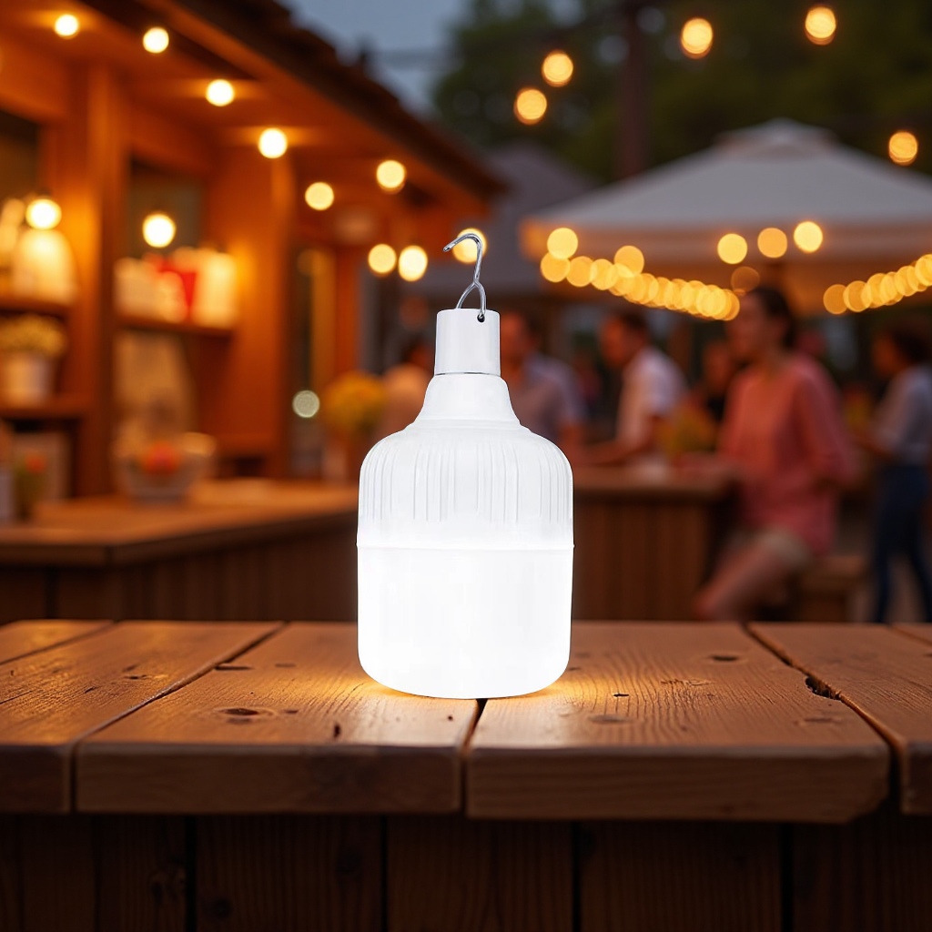 极光橙USB充电LED球泡灯户外夜市摆地摊灯高富帅家用停电应急灯泡