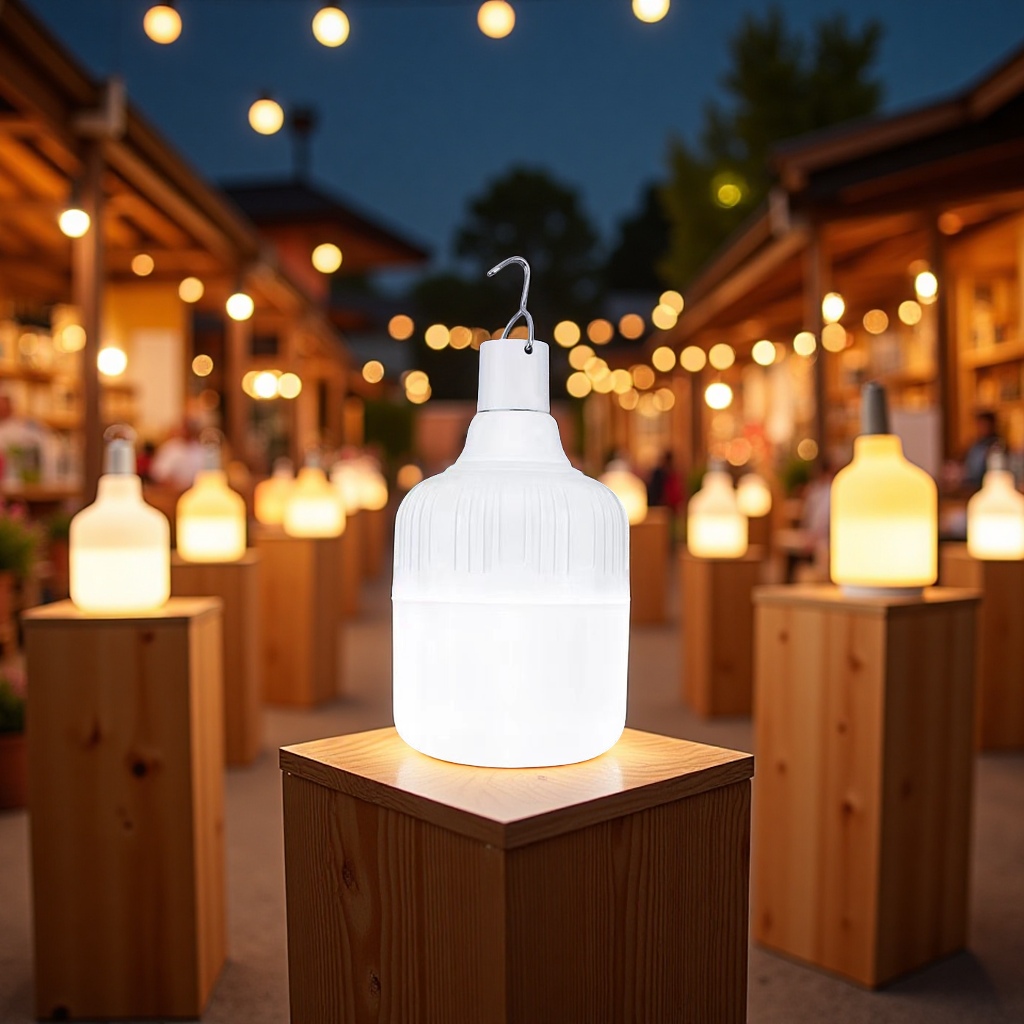 极光橙LED球泡灯USB充电应急灯户外夜市摆地摊灯家用停电高富帅灯泡