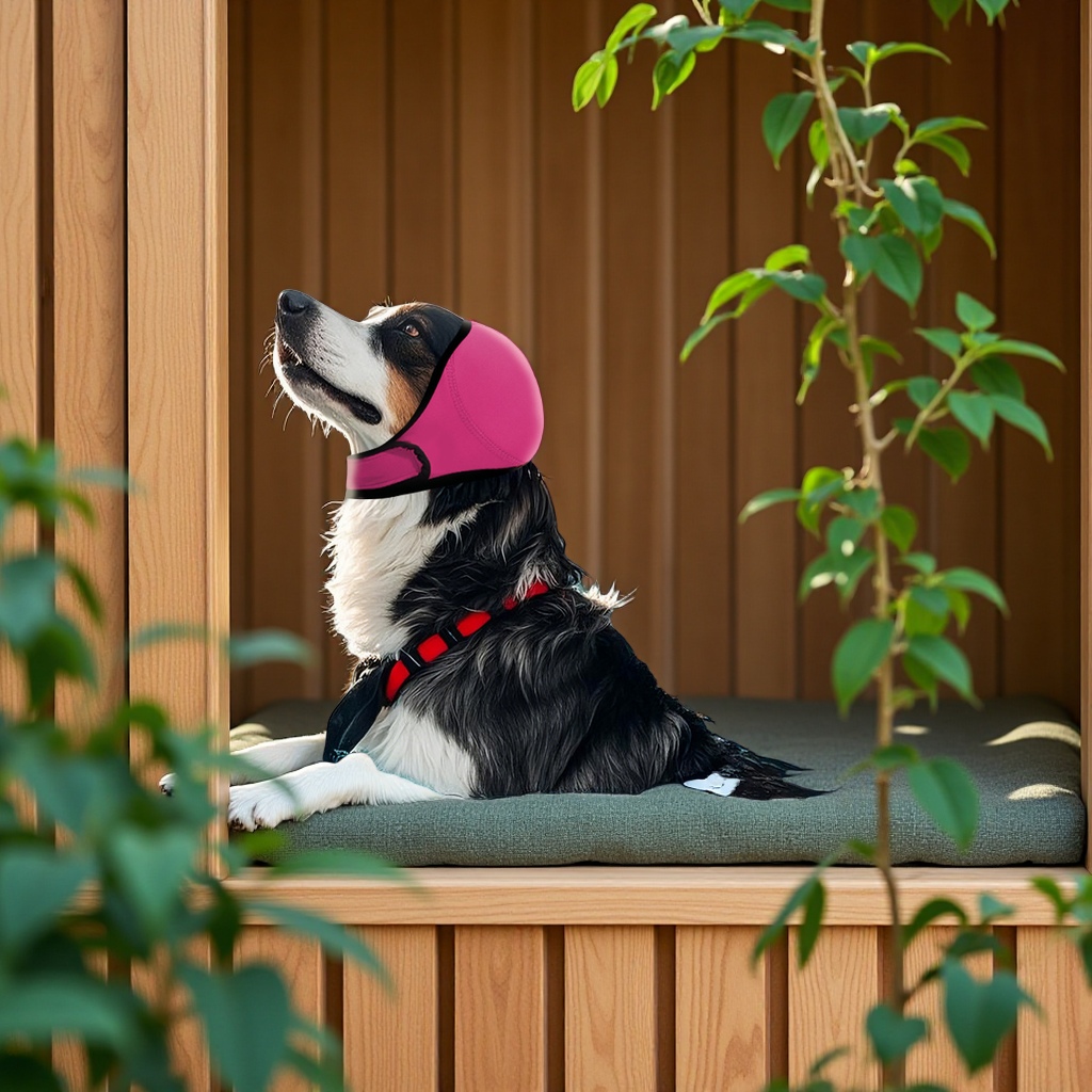 Cross-border best-selling pet ear muffs, dog soothing head covers, anti-scare, thunderstorm waterproof Velcro, summer swimming pet head accessories details Picture