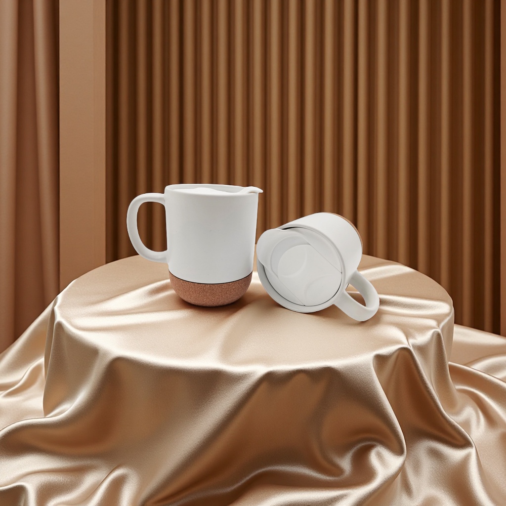 热转印木底马克杯 创意杯子 个性定制陶瓷水杯 简约家用办公礼品陶瓷杯