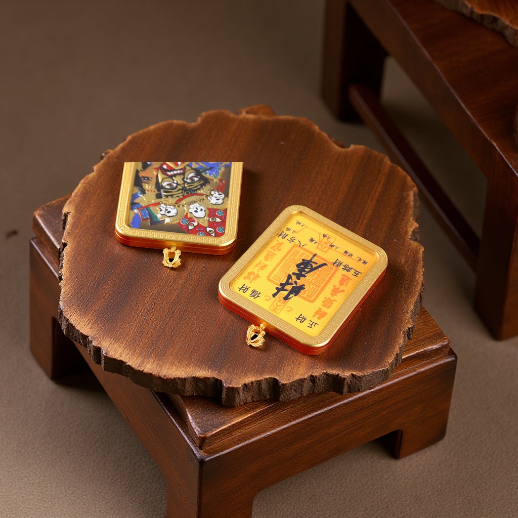 Tibetan semi-hand-painted double-sided Thangka pendant, Zaki Lhamo Thangka, Wutai Mountain Long Wuye Brass handicraft Application Scenario