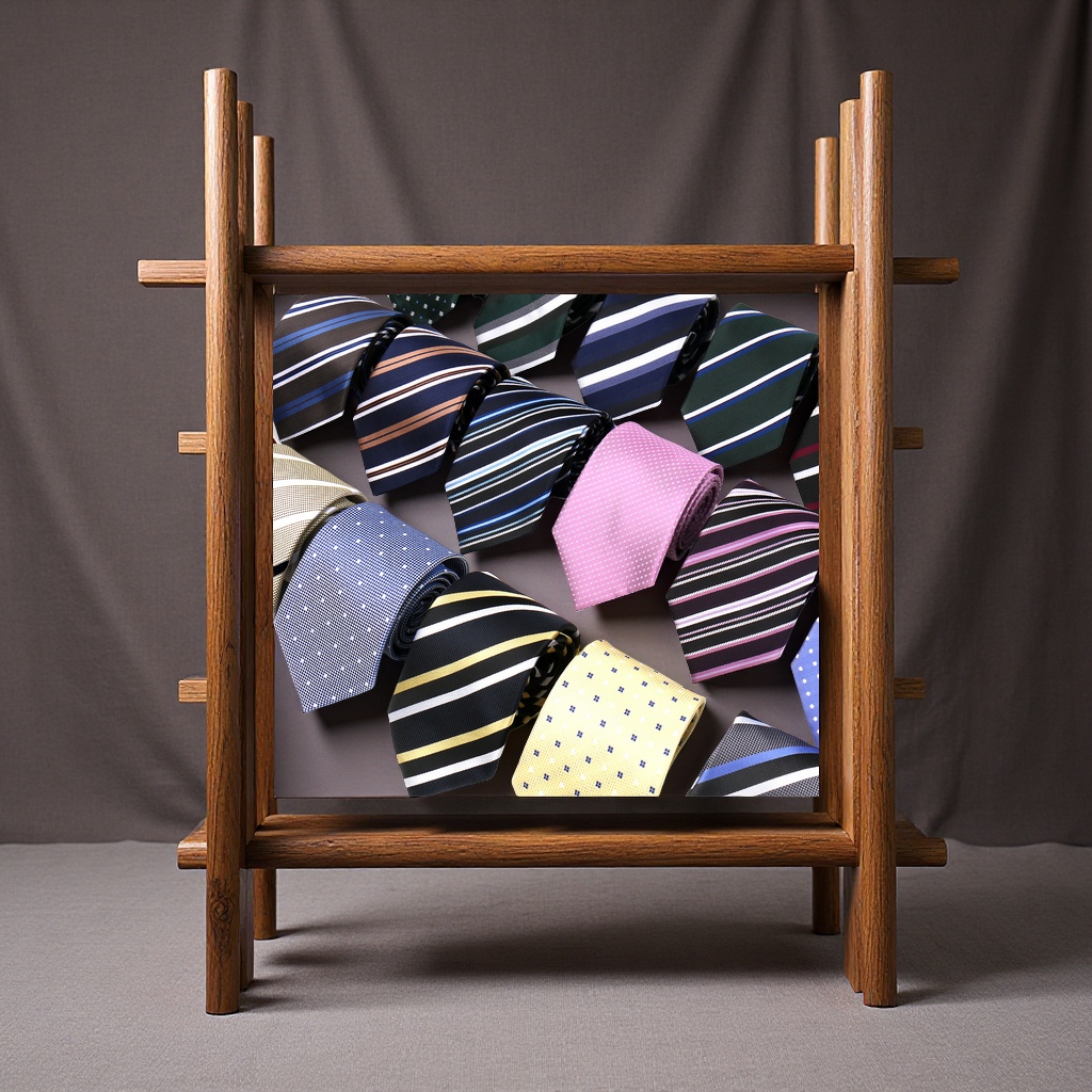 男士商务职业条纹领带8CM高级感蓝色藏青手打衬衣搭配嵊州现货