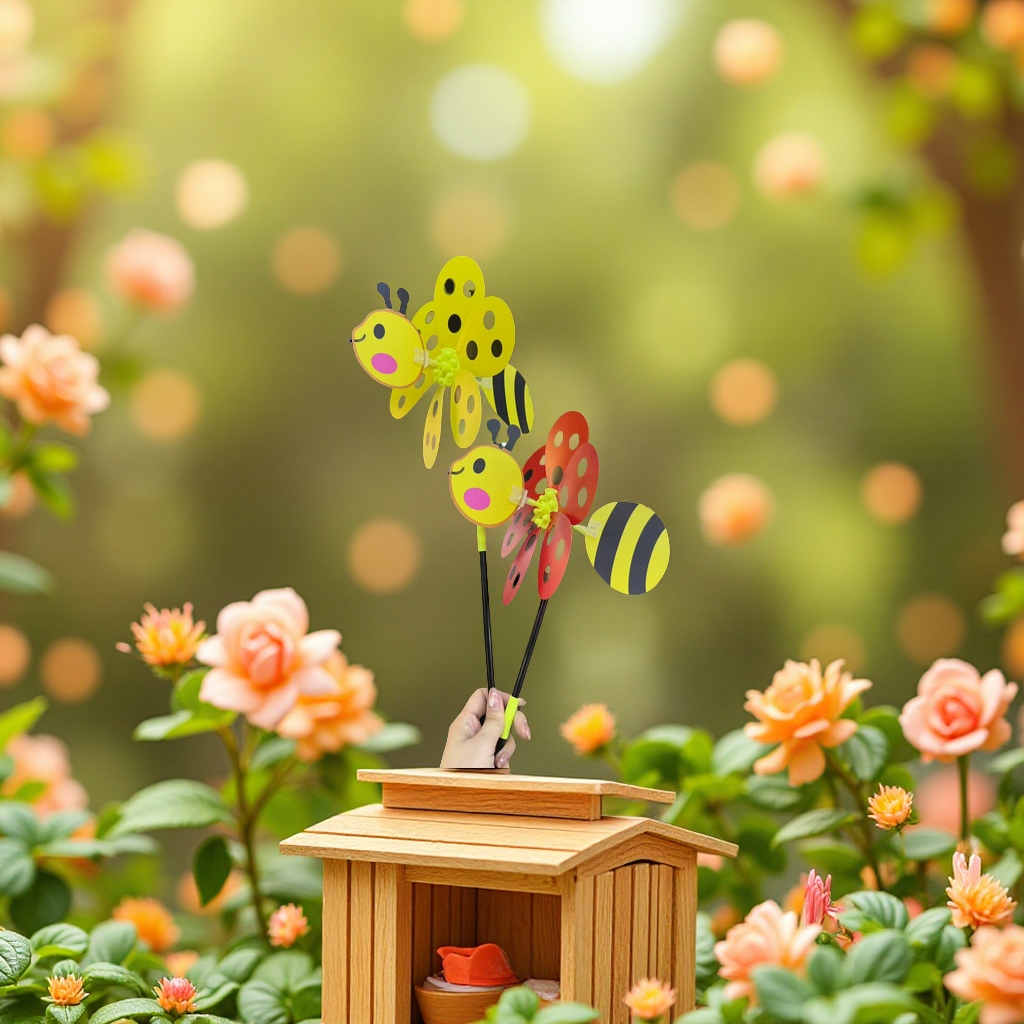 Children's wrist elastic ball windmill, small windmill toy, wrist ball, fun sports and educational children's toy Item Picture