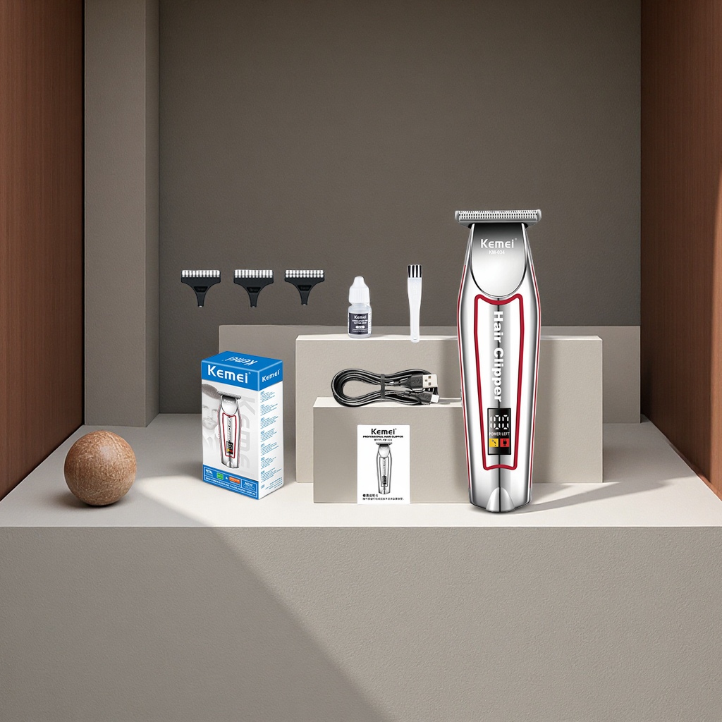 科美智能数显电推剪家用理发器套装 初学者电动理发器油头雕刻推剪