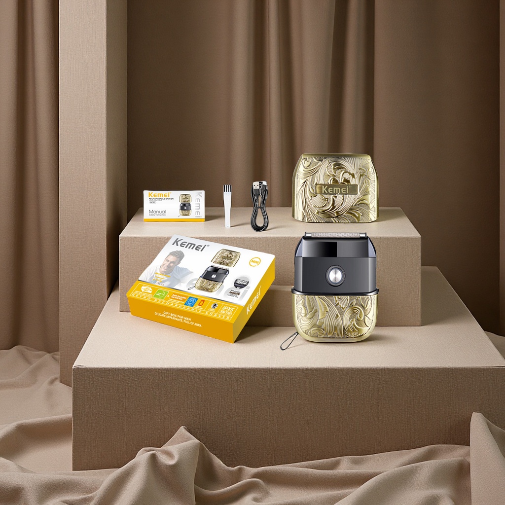 kemei科美男士电动剃须刀 家用便携往复式刮胡子刀 小型mini胡须刀