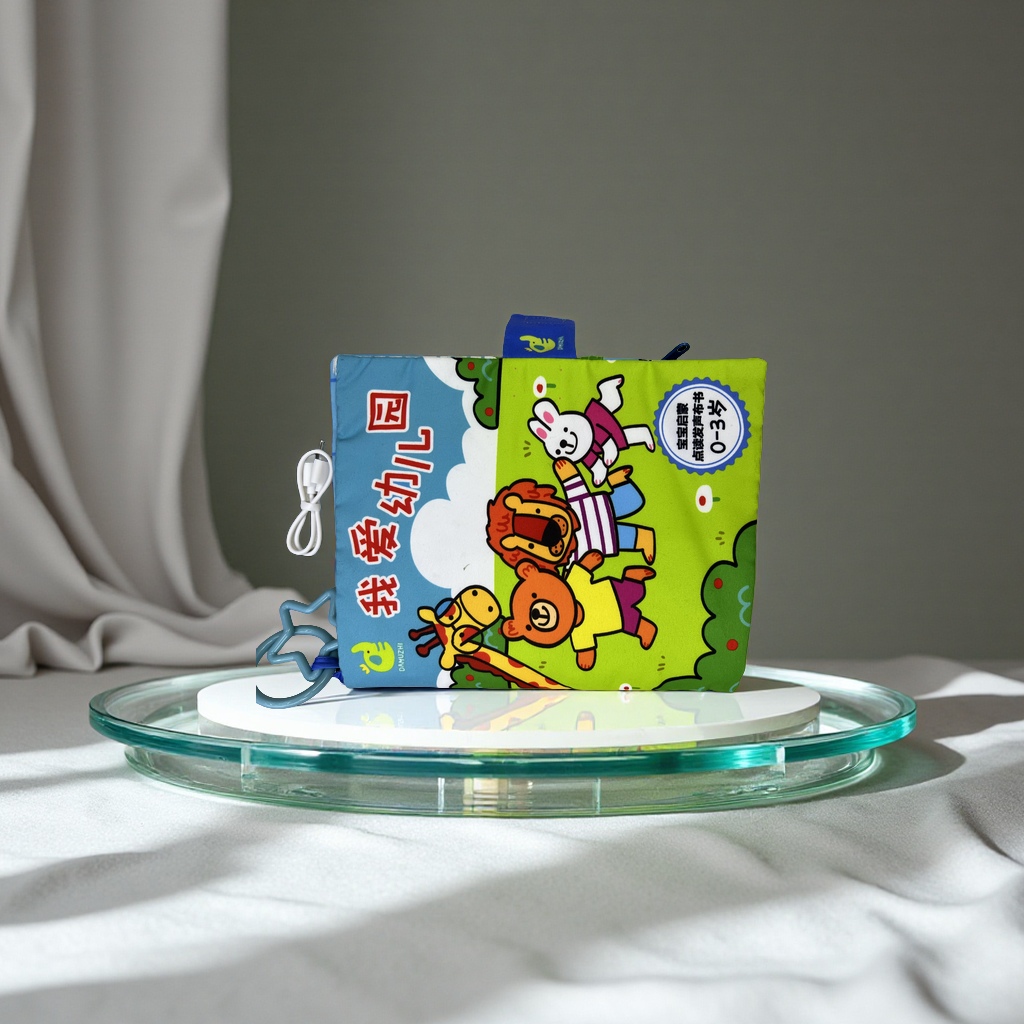 婴儿儿童早教益智布书 会发声音游戏书 柔软安全启蒙玩具宝宝翻翻书