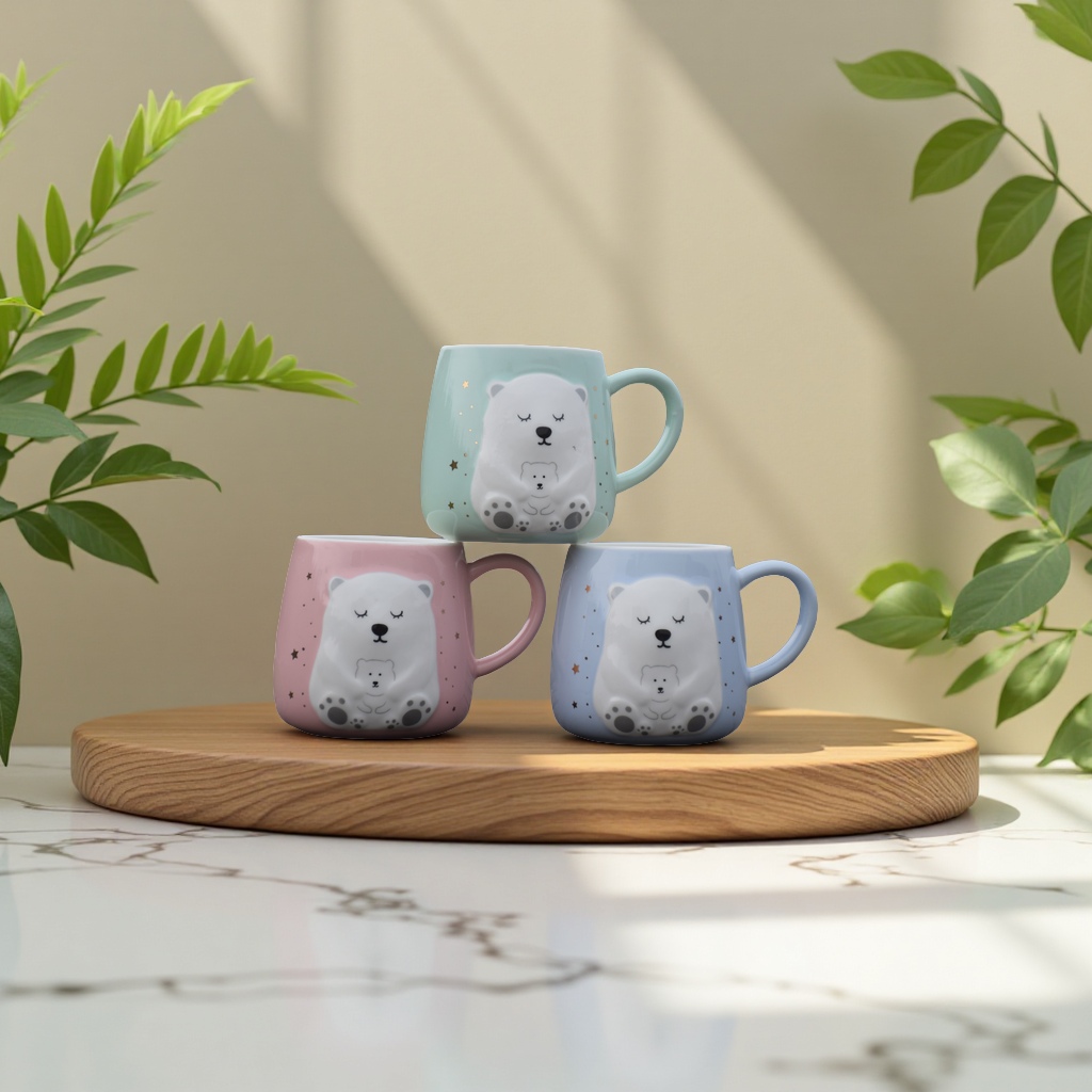 Ceramic cup, audio water cup, creative water cup, large-capacity portable, home and office multi-functional trendy cup details Picture