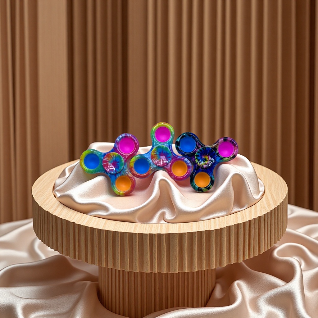 创意多彩解压指尖陀螺颜色多样可定制趣味旋转便携玩具