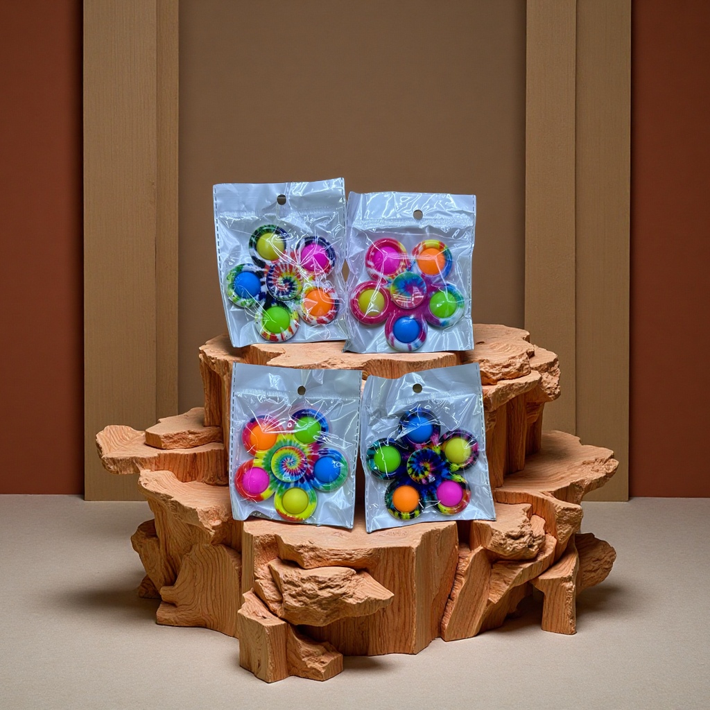 多彩花瓣造型指尖陀螺 颜色丰富支持来样定制 创意减压玩具