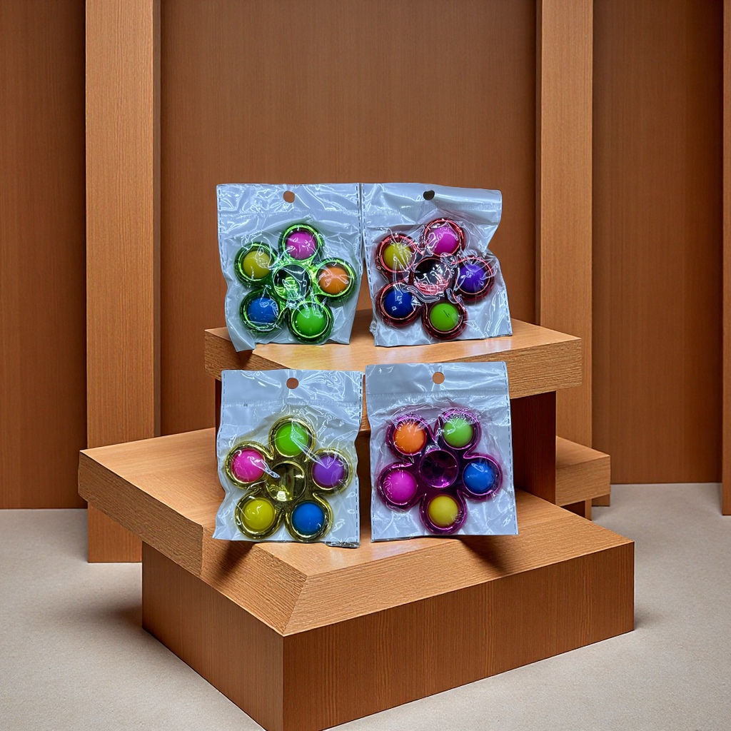 玩具电镀花瓣造型指尖陀螺 多色可选 支持定制 创意减压爆款