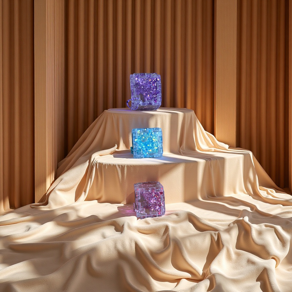 水晶工艺品白底实物图