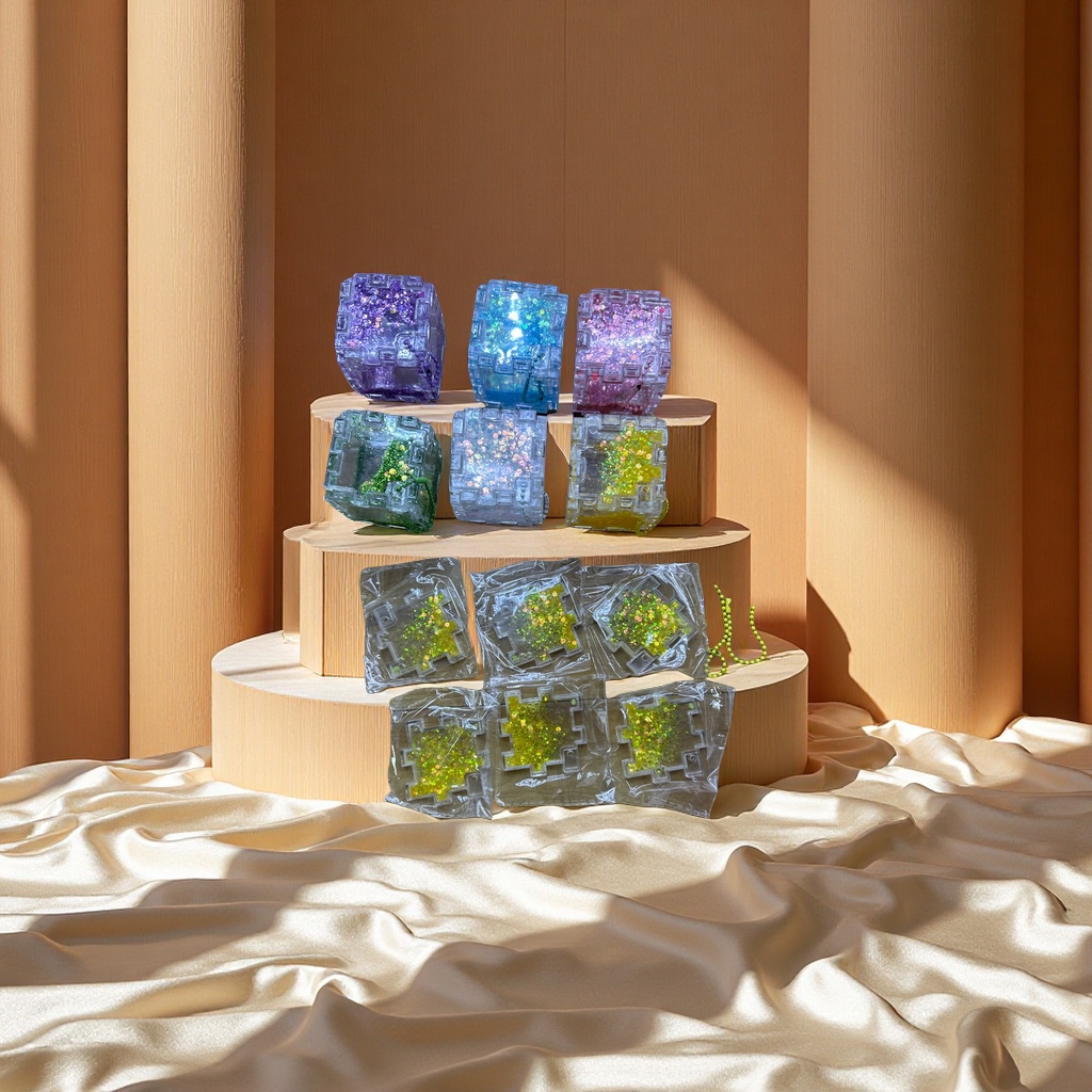 流沙新款DIY拼装四方体颜色多样创意钥匙扣色彩鲜艳手工制作