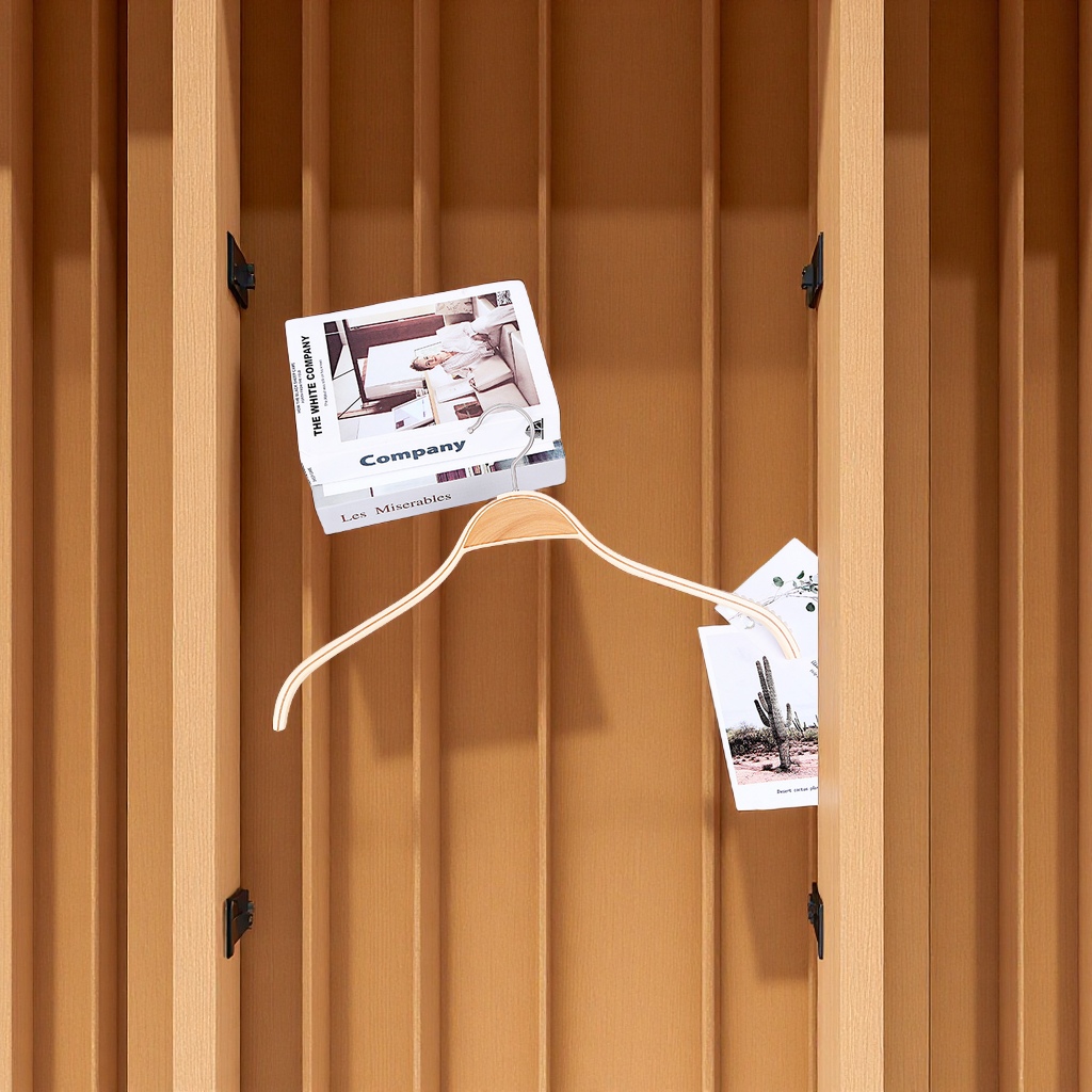 Factory direct sales of solid wood hangers, anti-slip multi-layer plywood clothes hangers, clothing store display, men's and women's clothes hangers wholesale Specification image