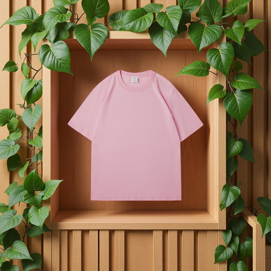 230g combed cotton men's round-neck short-sleeved T-shirt, summer loose and versatile pure cotton top, customizable LOGO printing available Item Picture